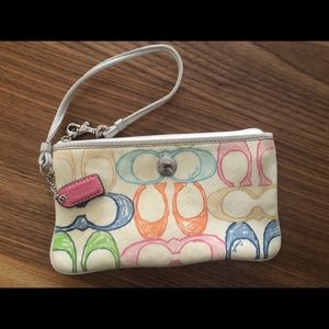 Colorful Coach Wristlet